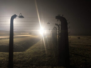 Auschwitz-Birkenau Stacheldrahtzaun